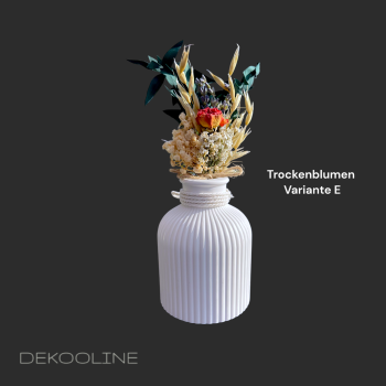 Deko Vase geriffelt Skandi-Stil auch als Stabkerzenhalter verwendbar Raysin - Artikel-Nr. 1100046
